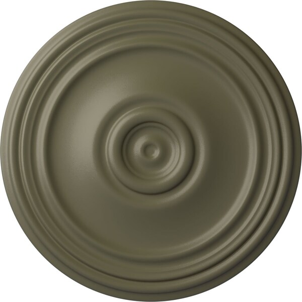 Ekena Millwork Reece Ceiling Medallion (Fits Canopies up to 6 3/4"), Hand-Painted Spartan Stone, 21"OD x 1 1/4"P CM21RESSF - main